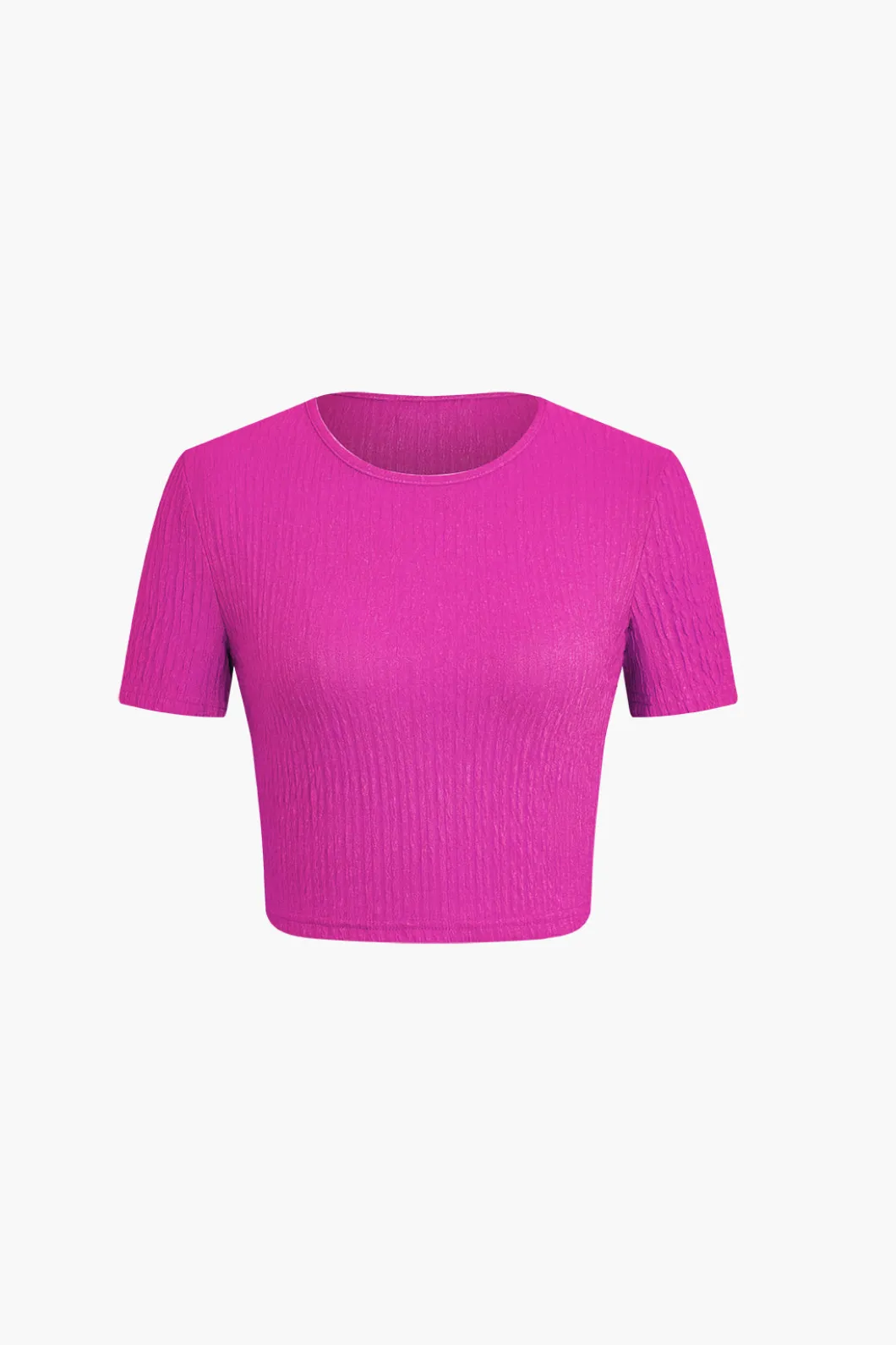 Textured Crop Top And Drawstring Ruched Skirt Set>MICAS Best