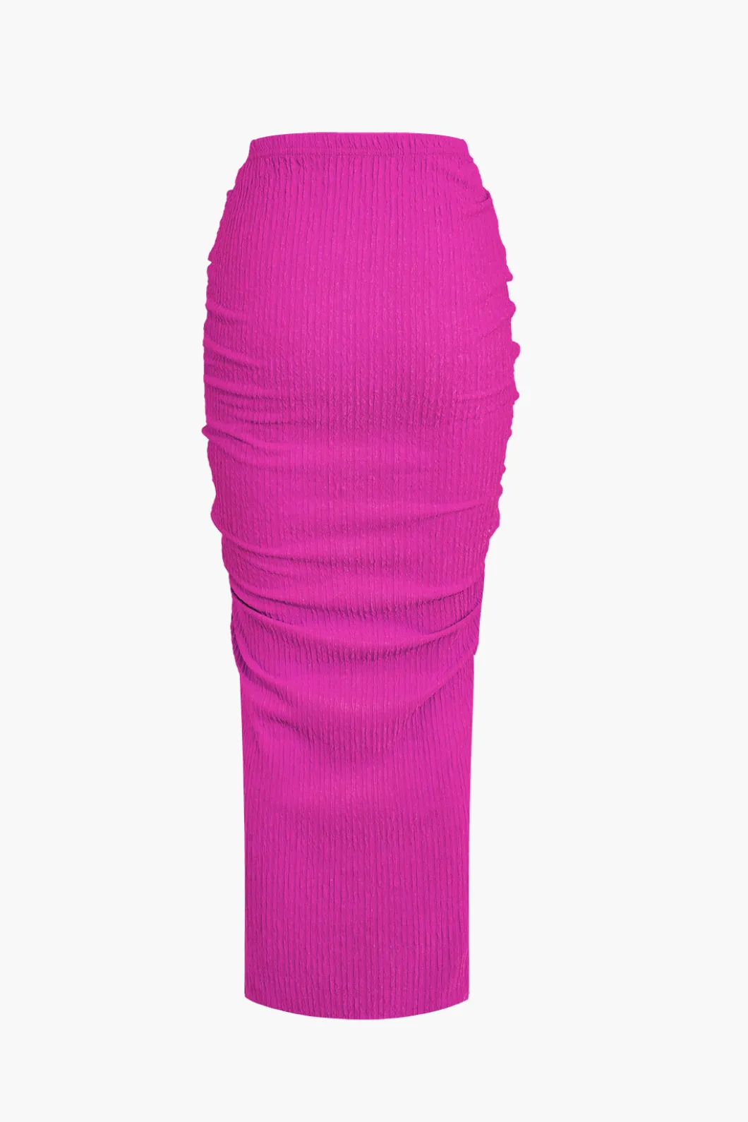 Textured Crop Top And Drawstring Ruched Skirt Set>MICAS Best