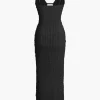 Textured Cut Out Slit Cami Maxi Dress>MICAS Sale