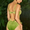 Textured Cut-Out Knot Tummy Control One-Piece Swimsuit>MICAS Outlet