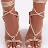 Tie Ankle High Heeled Sandals>MICAS Discount