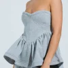 Tie Back Strapless Corset Tube Top>MICAS Sale