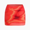 Tie Dye Asymmetrical Tube Top And Mini Skirt Set>MICAS Sale