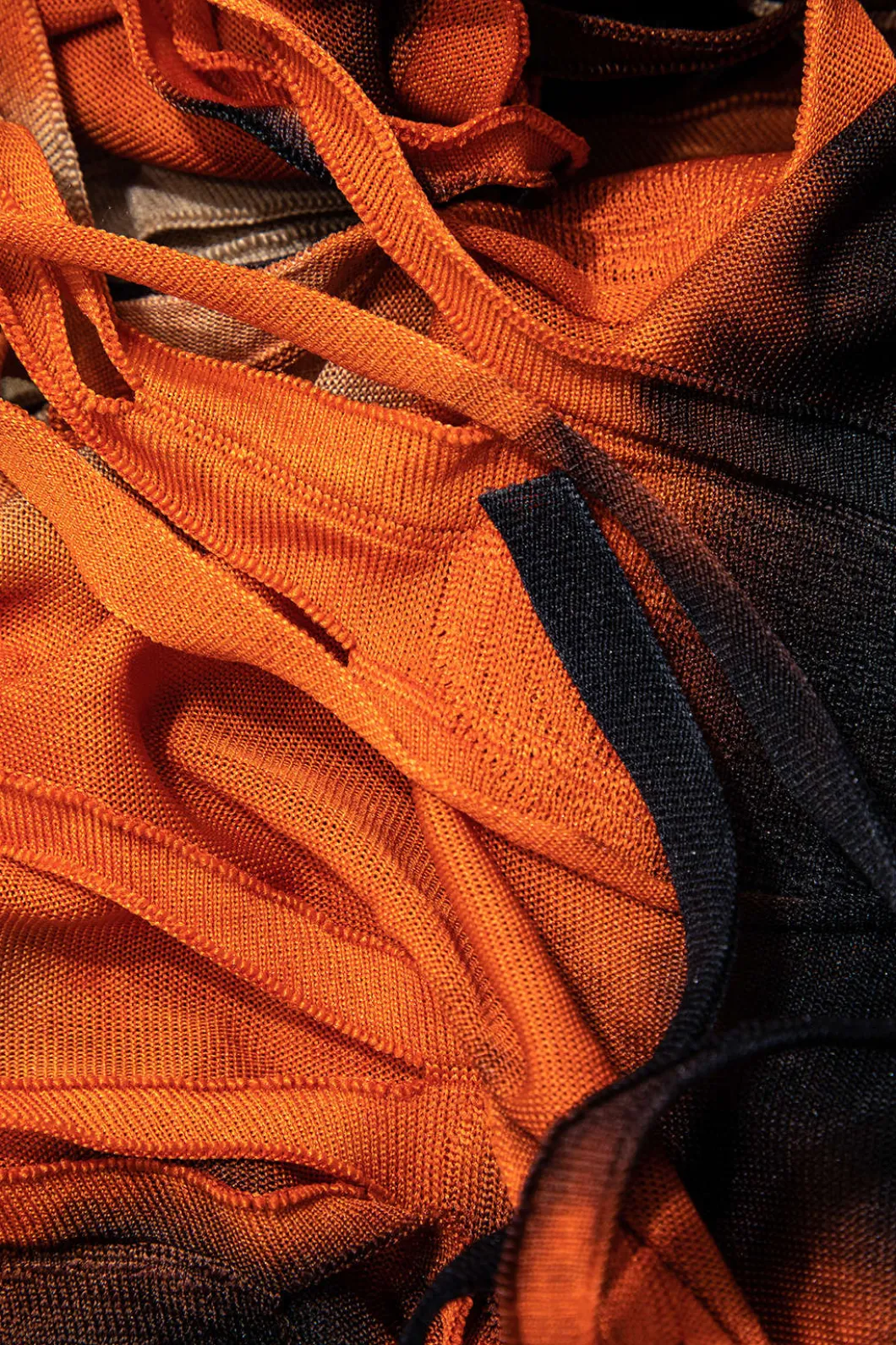 Tie Dye Distressed Mesh Slit Halter Maxi Dress>MICAS Hot