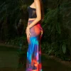 Tie Dye Maxi Skirt>MICAS Discount