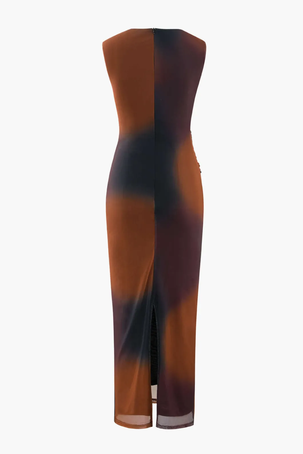 Tie Dye Mesh Slit Sleeveless Maxi Dress>MICAS Clearance