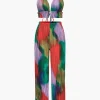 Tie Dye Plisse Halter Top And Pants Set>MICAS Hot
