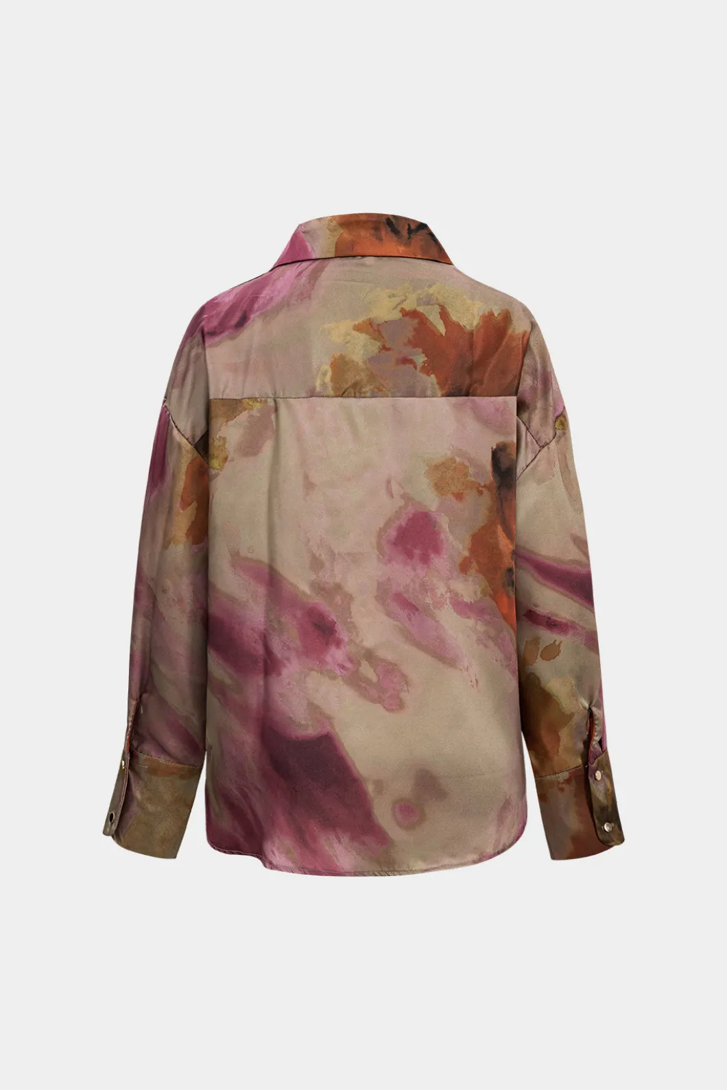 Tie Dye Print Long Sleeve Collar Shirt>MICAS New