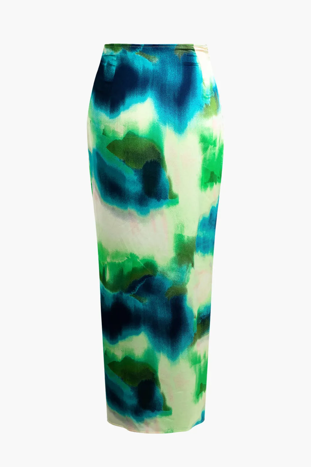 Tie Dye Twist Split Midi Skirt>MICAS Outlet
