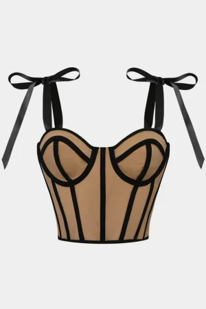 Tie Up Corset Bustier Cami Top>MICAS New