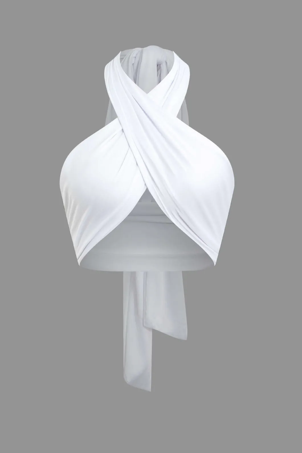 Tie-Back Cross Halter Tank Top>MICAS Best