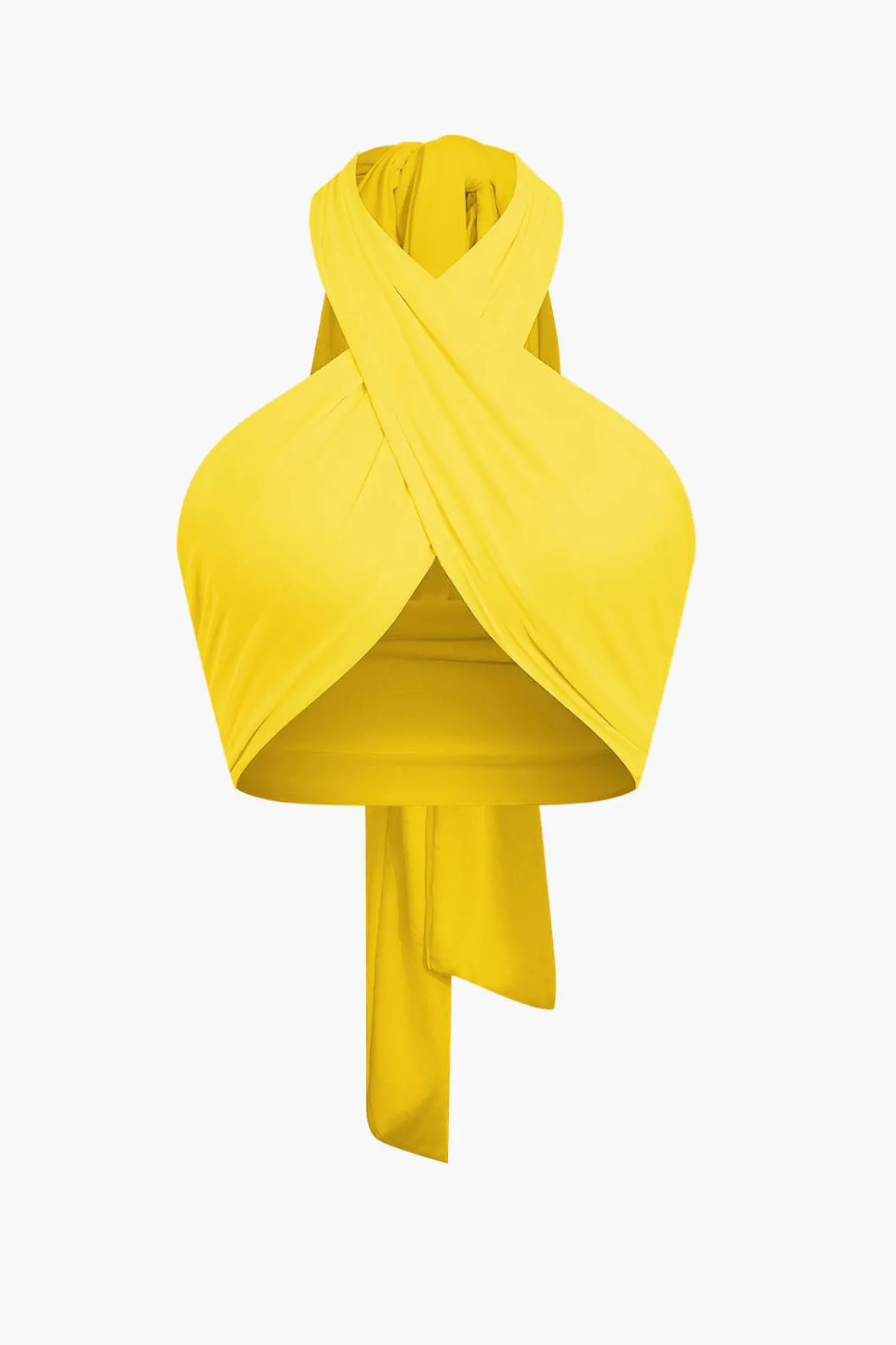 Tie-Back Cross Halter Tank Top>MICAS Best