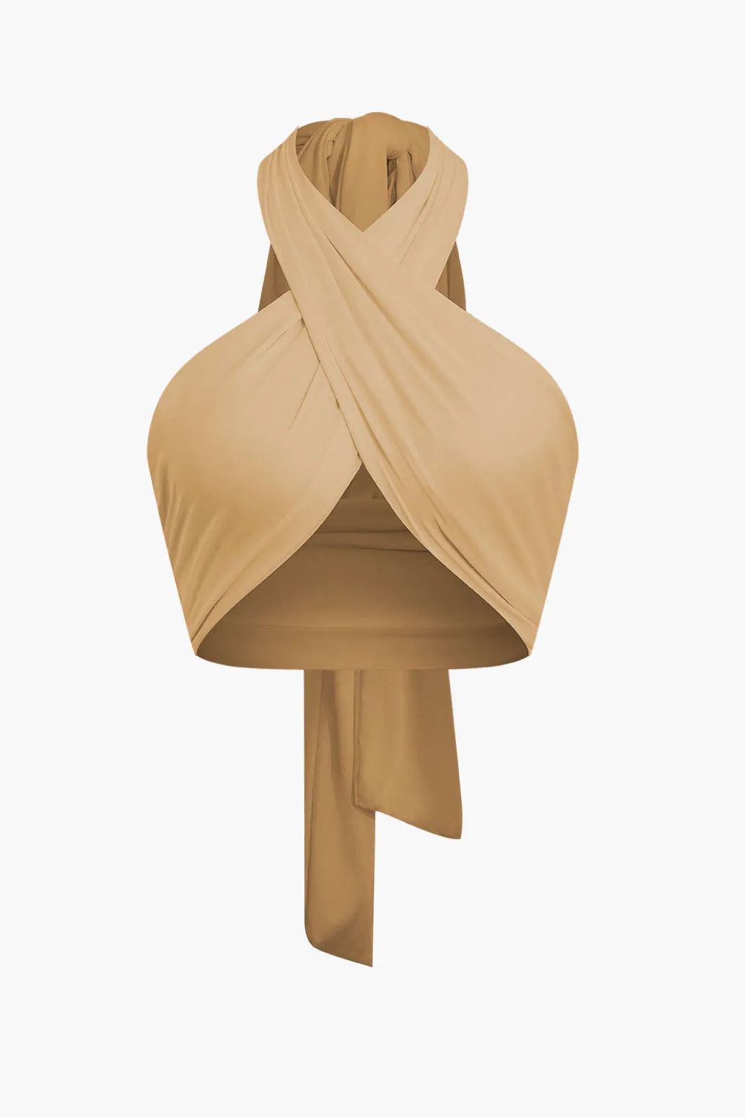 Tie-Back Cross Halter Tank Top>MICAS Best