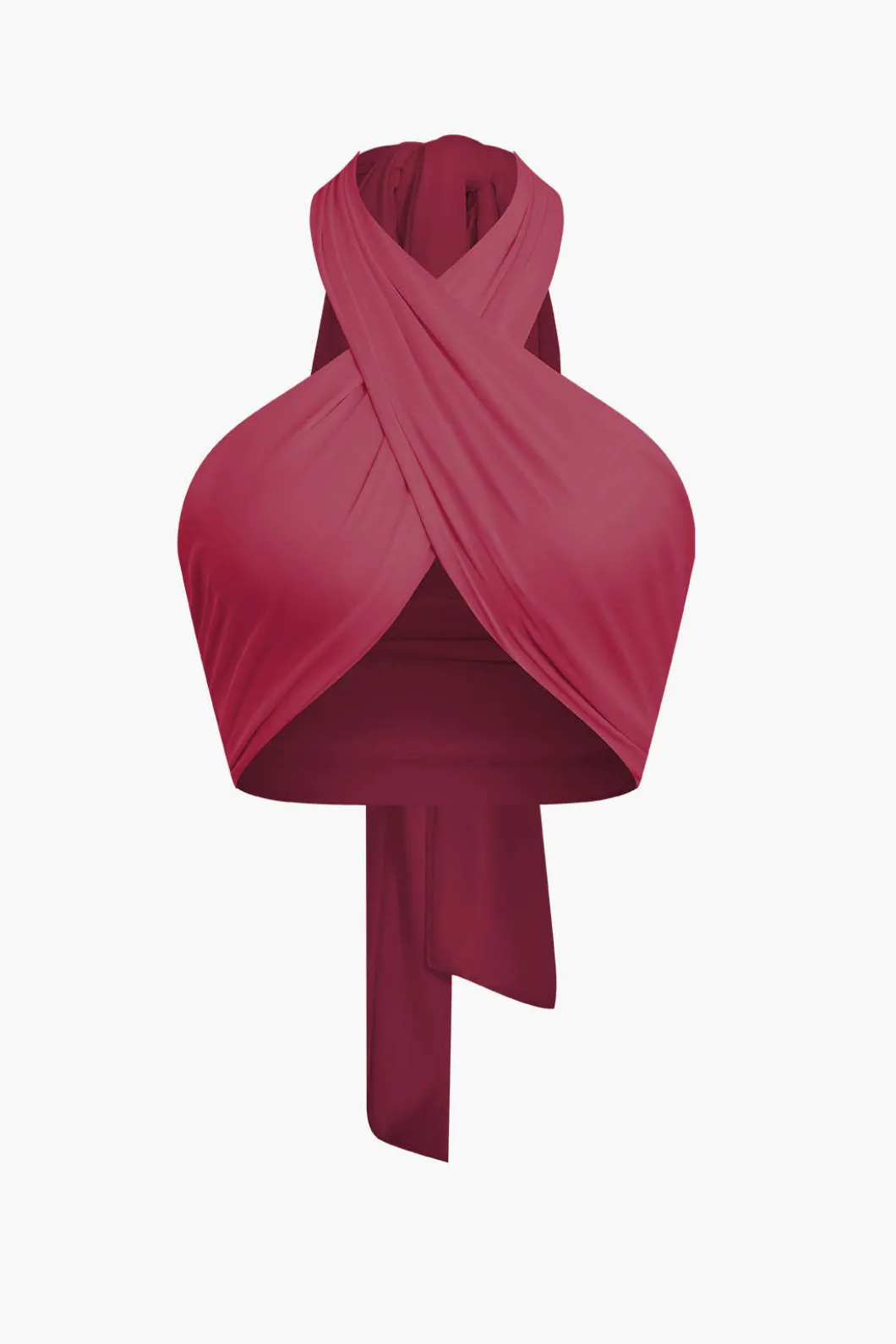 Tie-Back Cross Halter Tank Top>MICAS Best