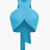 Tie-Back Cross Halter Tank Top>MICAS Best
