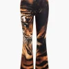 Tiger Print High Waist Trousers>MICAS New