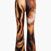 Tiger Print High Waist Trousers>MICAS New