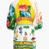 Tropical Print Belt Mini Dress>MICAS Online
