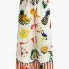 Tropical Print Drawstring Wide Leg Pants>MICAS Clearance