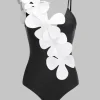 Tummy Control Appliques Detail One-Piece Swimsuit>MICAS Discount