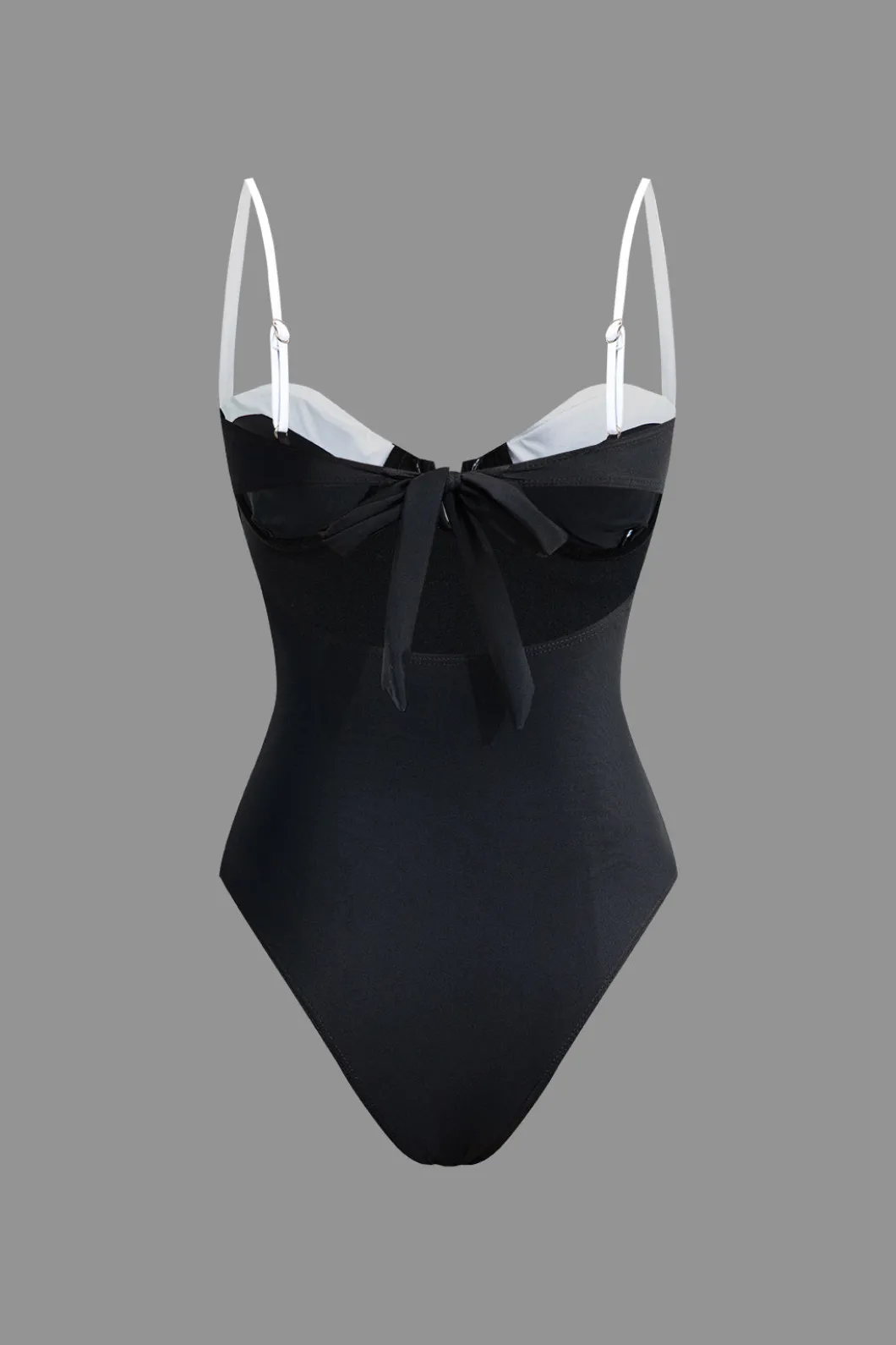 Tummy Control Contrast Knot Cut Out One-Piece Swimsuit>MICAS Best