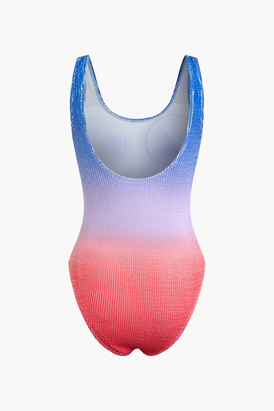 Tummy Control Ombre Textured Square Neck Backless One-Piece Swimsuit>MICAS Clearance