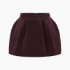 Tweed High Waist Ruched Skirt>MICAS New