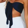 Twist Halter Knot Crop Tube Top>MICAS Hot