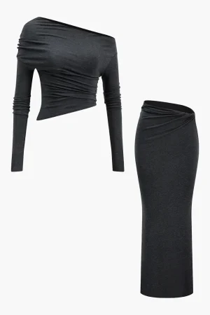 Twist Knot Top And Skirt Set>MICAS Best