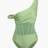 Twist Ruched Tummy Control One-Piece Swimsuit>MICAS Fashion