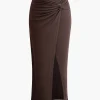 Twist Split Maxi Skirt>MICAS Sale