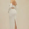 Twist Tie Halter Long Sleeve Bra Top And Maxi Skirt Set>MICAS Sale