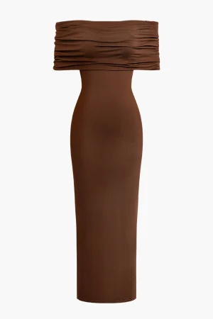 Twisted Backless Off Shoulder Maxi Dress>MICAS Hot