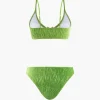 Velvet Textured U-ring Bikini And Sarong 3pc Set>MICAS Outlet