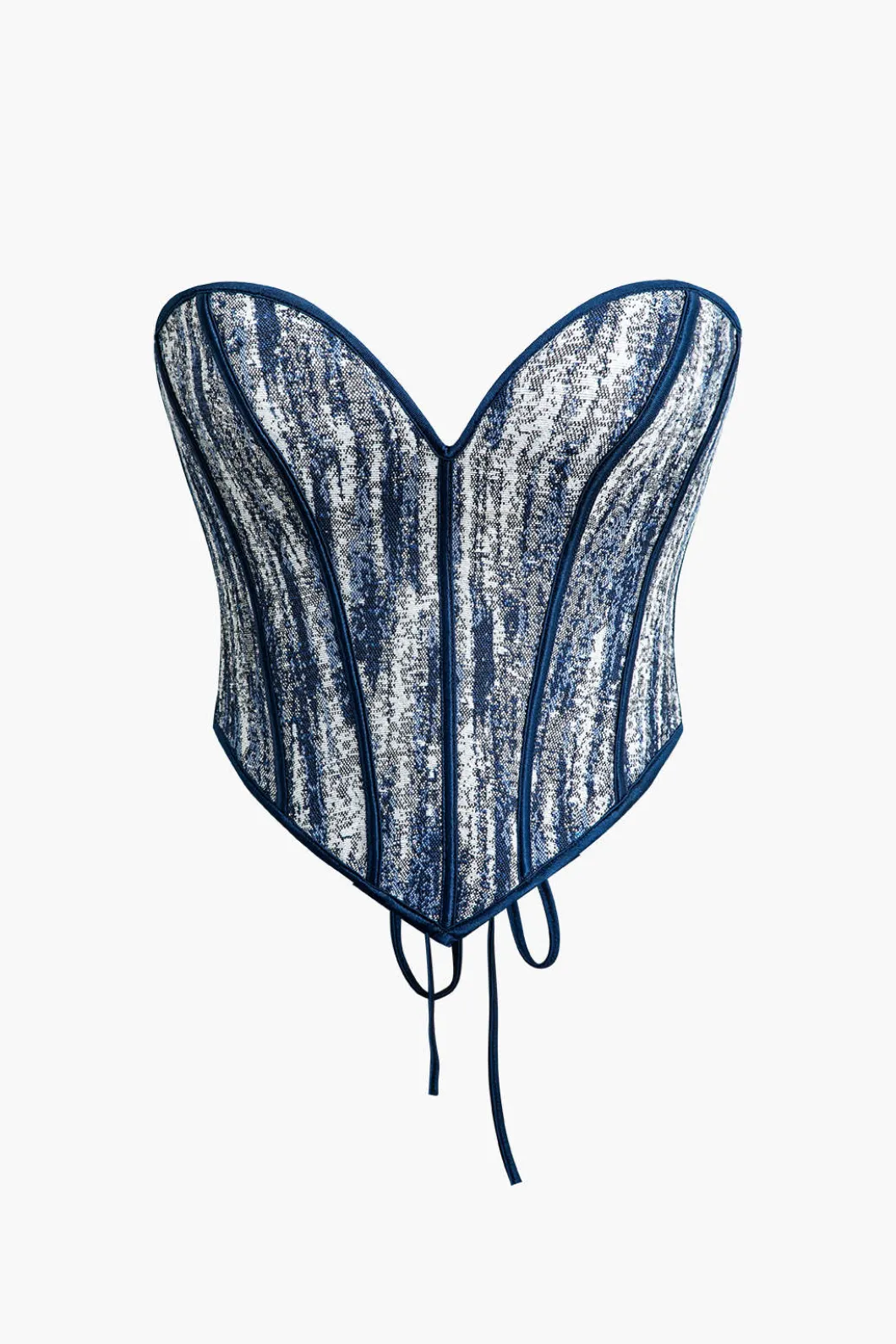 V-Hem Tie Back Corset Corset Top>MICAS Clearance