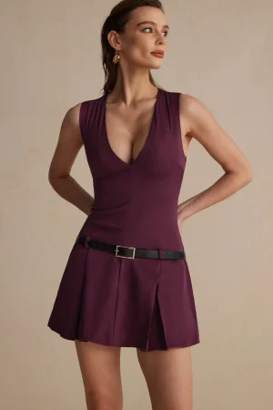 V-neck Belted Mini Dress>MICAS Best