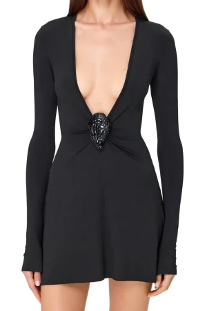 V-neck Long Sleeve Mini Dress>MICAS Clearance