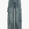 Washed Pocket Cargo Jeans>MICAS Hot