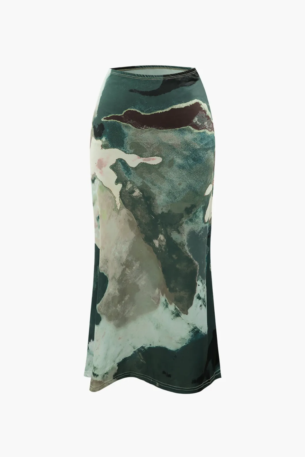 Watercolor Print Midi Skirt>MICAS Discount