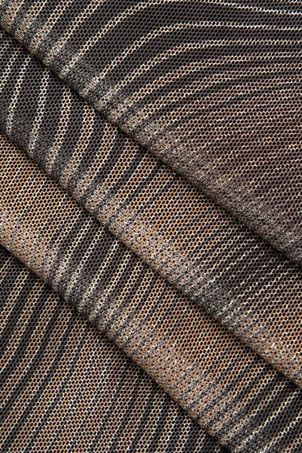 Wave Mock Neck Mesh Long Sleeve Maxi Dress>MICAS Outlet