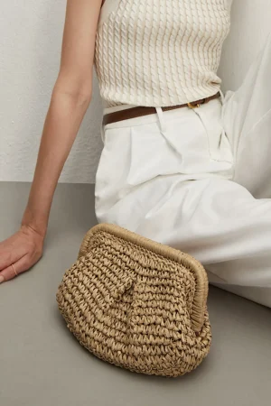 Woven Straw Cross-Body Bag>MICAS Discount