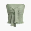 Wrap Knot Tube Top>MICAS Fashion