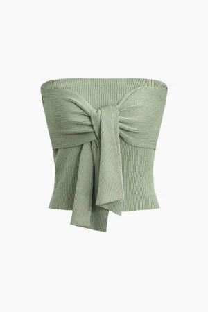 Wrap Knot Tube Top>MICAS Fashion