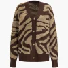 Zebra Stripe Textured Sweater Cardigan>MICAS Sale