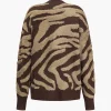 Zebra Stripe Textured Sweater Cardigan>MICAS Sale