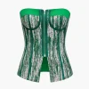 Zip Front Strapless Corset Top>MICAS Online