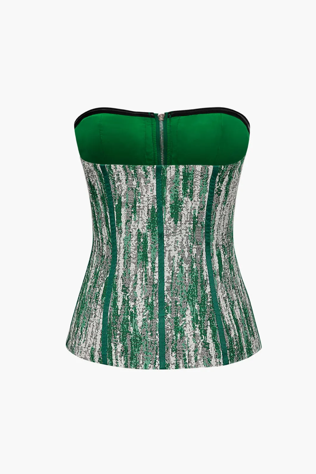 Zip Front Strapless Corset Top>MICAS Online