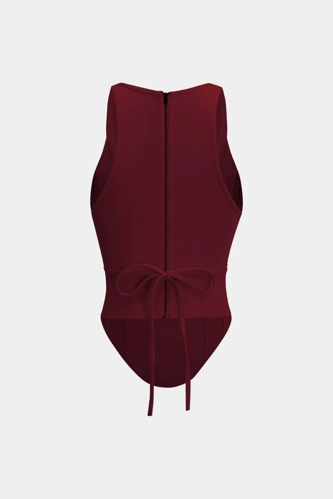 Zipper Tie-Up Corset Waist Tank Top>MICAS Best